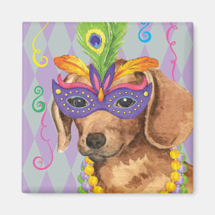 Íman Mardi Gras Dachshund
