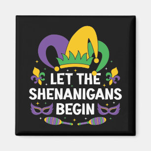Íman Mardi Gras Figurume Que Os Shenanigans Comecem