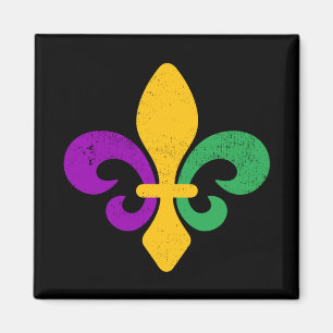 Íman Mardi Gras Fleur De Lis