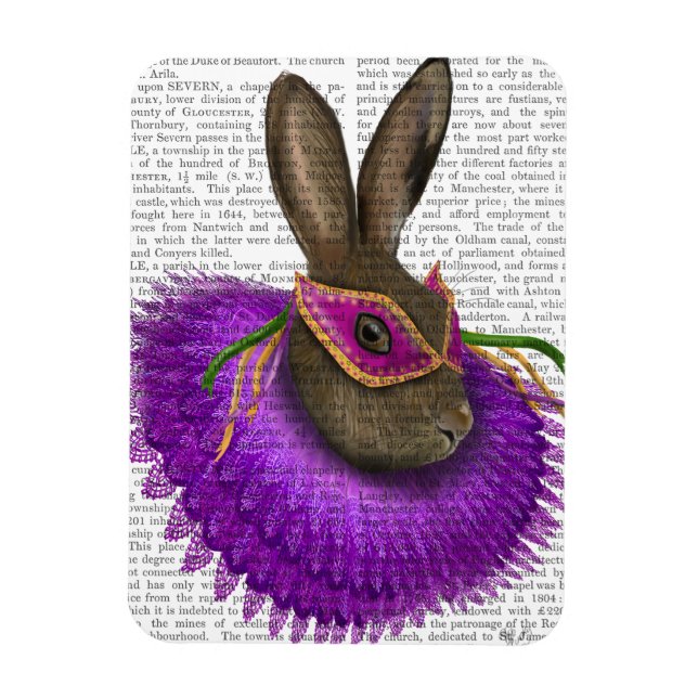 Íman Mardi Gras Hare 2 (Vertical)
