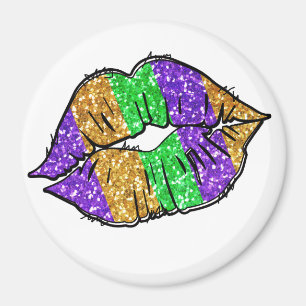 Íman Mardi Gras Kiss Magnet