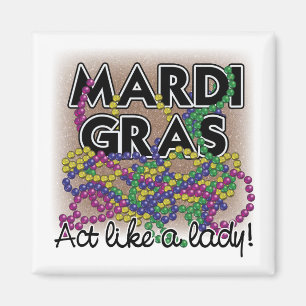 Íman Mardi Gras Lady Magnet -