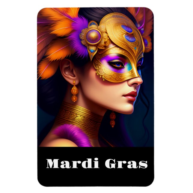 Íman Mardi Gras Magnet (Vertical)