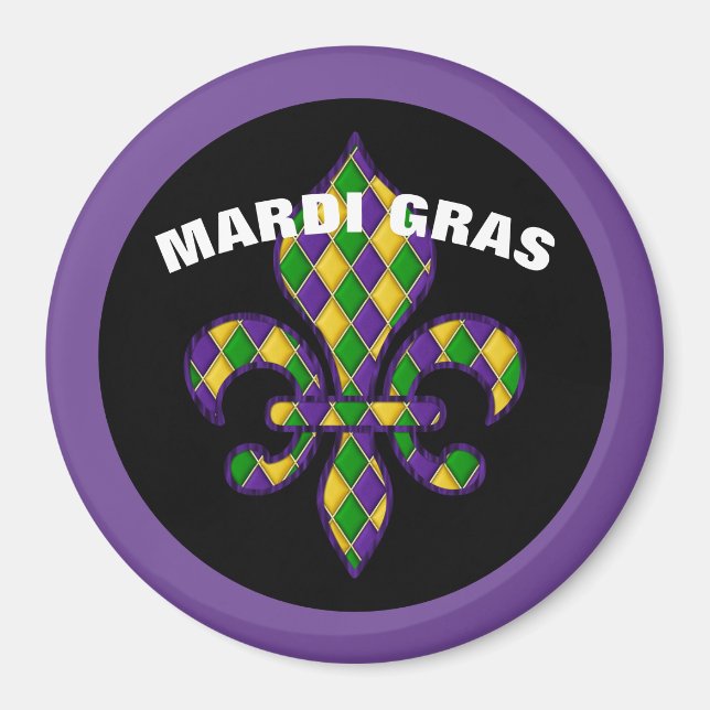 Íman Mardi Gras Magnet (Frente)