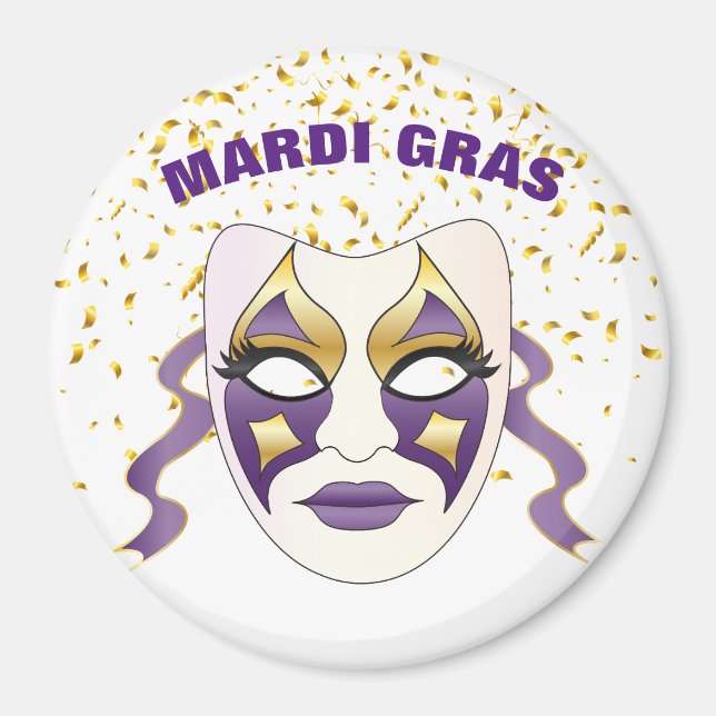 Íman Mardi Gras Magnet (Frente)