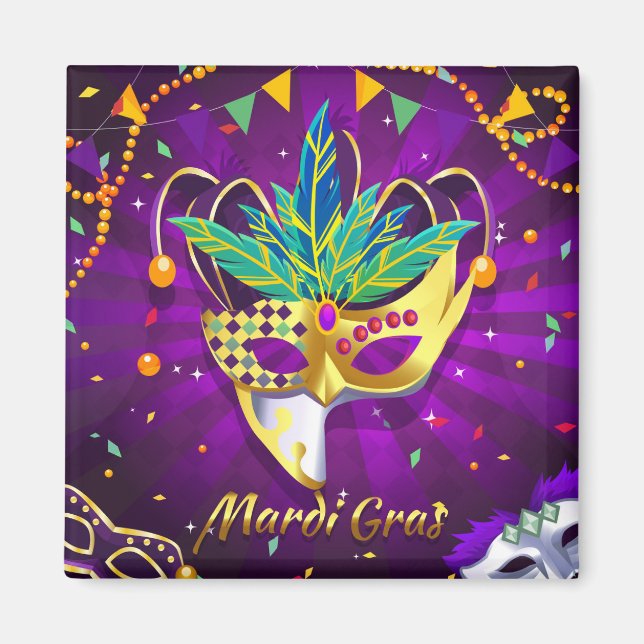 Íman Mardi Gras Magnet (Frente)