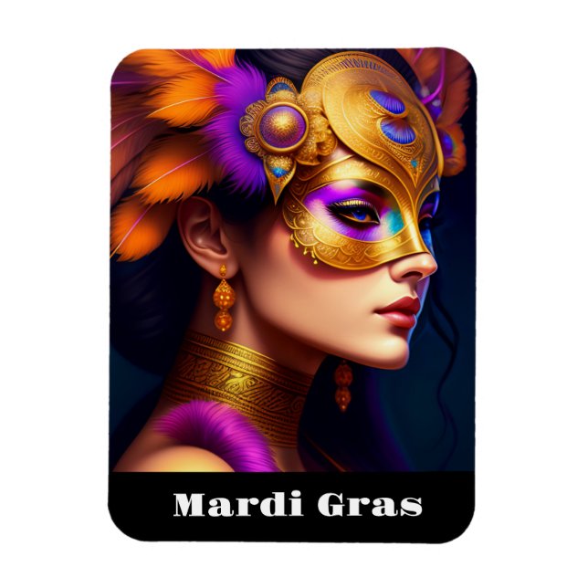 Íman Mardi Gras Magnet (Vertical)