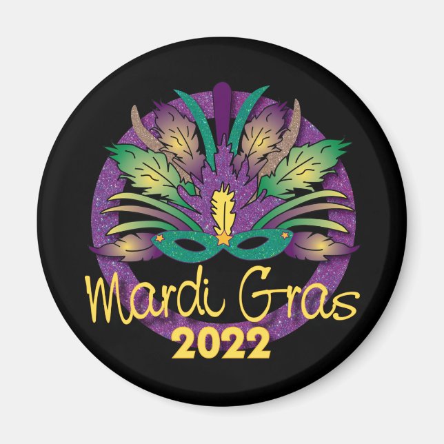 Íman Mardi Gras Mask Magnet - 2022 (Frente)