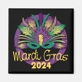 Íman Mardi Gras Mask Magnet - 2024