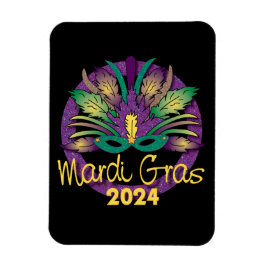 Íman Mardi Gras Mask Magnet - 2024