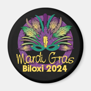 Íman Mardi Gras Mask Magnet - 2024 - Biloxi, MS