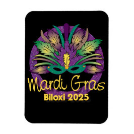 Íman Mardi Gras Mask Magnet - 2025 - Biloxi, MS
