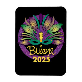 Íman Mardi Gras Mask Magnet - 2025 - Biloxi, MS