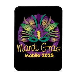 Íman Mardi Gras Mask Magnet - 2025 - Mobile