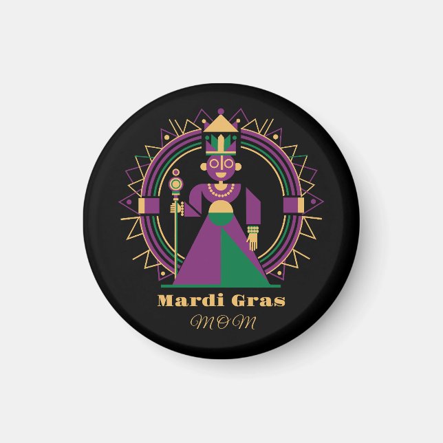 Íman Mardi Gras Mom 2026 Queen (Frente)