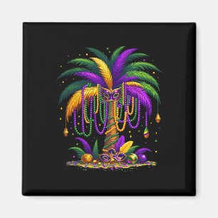 Íman Mardi Gras Palm Tree Hawaiai Tropical Party Men W