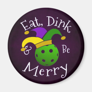 Íman Mardi Gras Pickleball Comer Dink Seja Feliz