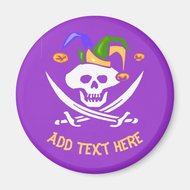 Íman Mardi Gras Pirate Magnet (Frente)