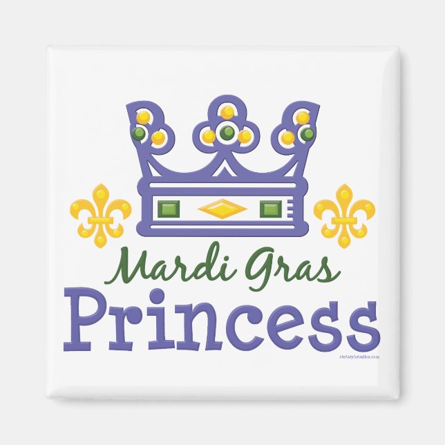 Íman Mardi Gras Princess Magnet (Frente)