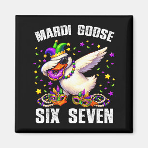 Íman Mardi Gras Silly Goose Seis Sete 67 Meme Divertido