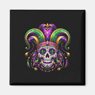 Íman Mardi Gras Sugar Skull Outfit Costume Men Mulheres