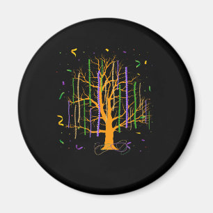 Íman Mardi Gras Tree Miçanga New Orleans 2022 Watercol