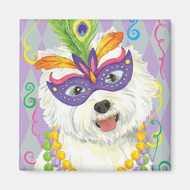 Íman Mardi Gras Westie (Frente)