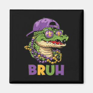 Íman Mardigator Alligator Bruh Mardi Gras Costume Teens