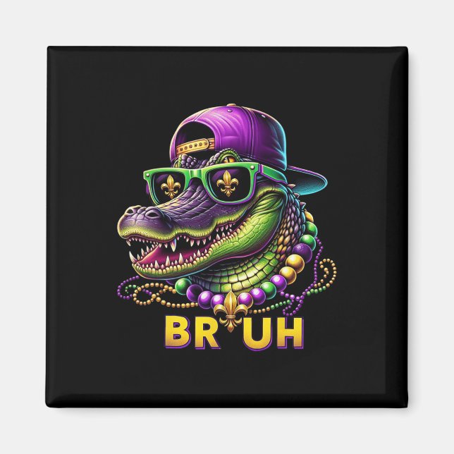 Íman Mardigator Jacaré Bruh Fantasia de Carnaval de Mar (Frente)