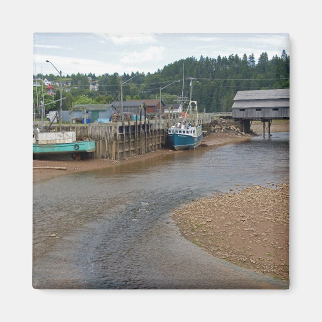 Íman Maré baixa na Baía de Fundy em St. Martins, New (Frente)