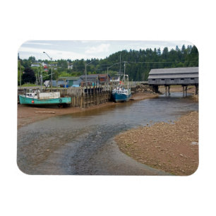 Íman Maré baixa na Baía de Fundy em St. Martins, New