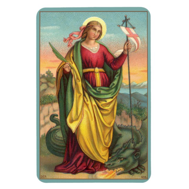 Íman Margaret com o Dragão e a faixa de ressurreição (Vertical)