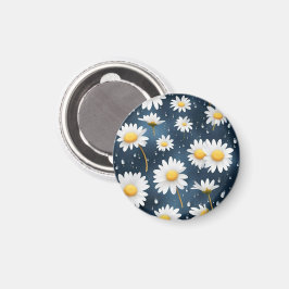 ÍMAN MARGARITAS BLANCA FONDO AZUL