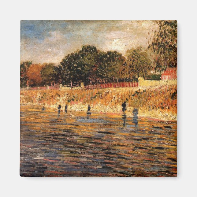 Íman Margens do Sena por Vincent van Gogh (Frente)
