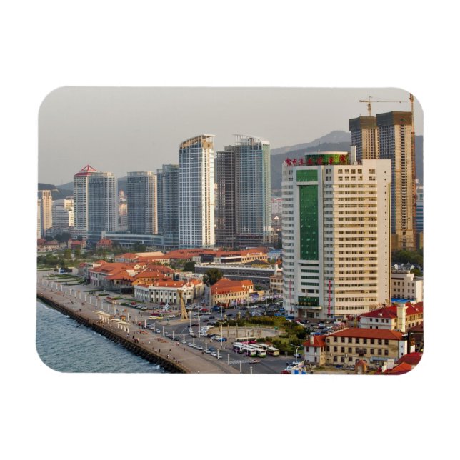 Íman Marginal com a silhueta da cidade de Yantai, Shand (Horizontal)