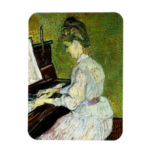 Íman Marguerite Gachet no Piano por Vincent van Gogh
