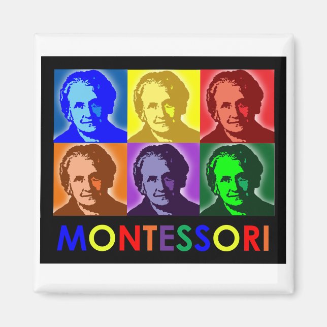 Íman Maria Montessori Pop-Art Magnet (Frente)