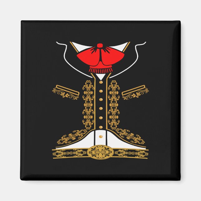 Íman Mariachi Charro Costume Mexicano Para Cinco De May (Frente)