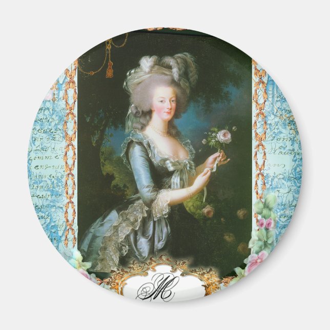 Íman Marie Antoinette e Rosas Rosa (Frente)