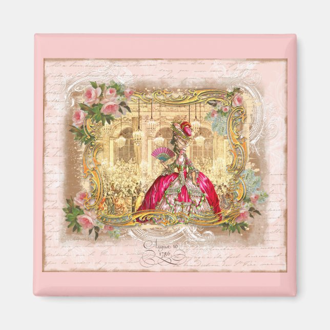 Íman Marie Antoinette Versailles Partido Rosa (Frente)