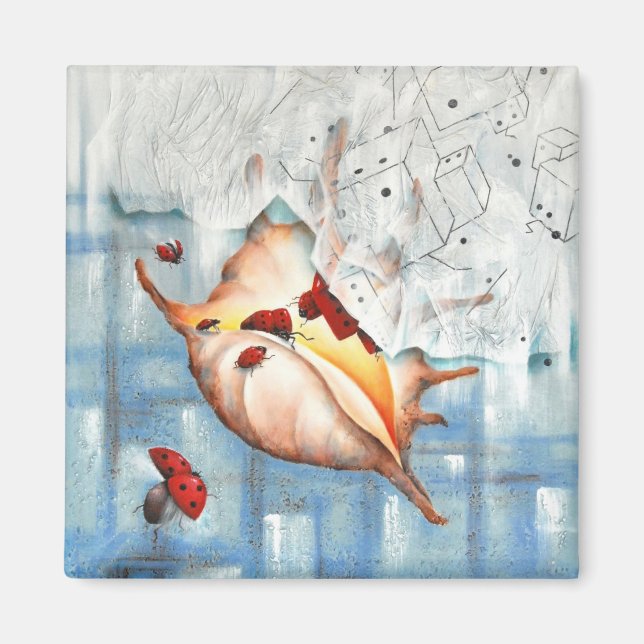 Íman Marienkäfer und Muschel (Frente)