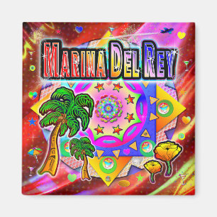 Íman Marina Del Rey Tropical Friends Magnet