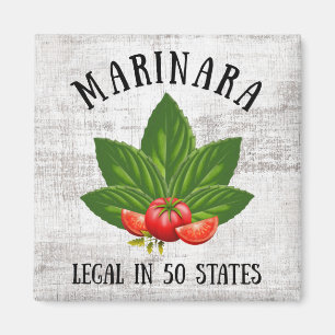 Íman Marinara Legal em 50 Estados Basil e Tomates