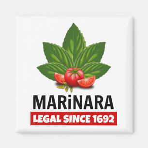 Íman Marinara Legal Since 1692 Basil Tomatoes