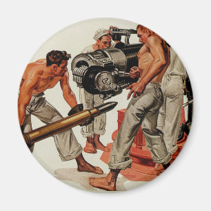 Íman Marinheiro Caça Carregando a Grande Arma