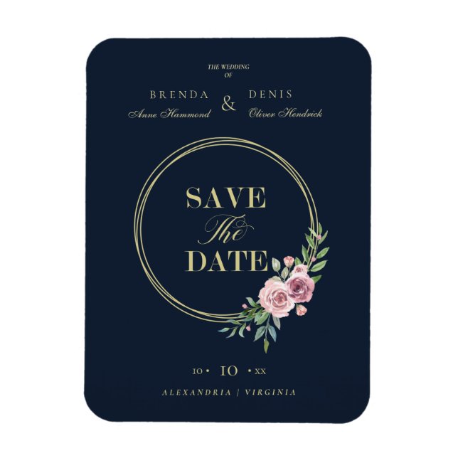 Íman Marinho Clássico Romântico Elegante Elegante Cor-d (Vertical)