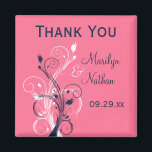 Íman Marinho Cor-de-rosa-branca Floral Magnet Favorável<br><div class="desc">Este azul-rosa, marinho e branco floral, a favor do casamento floral, obrigado que o seu imã combina com o convite de casamento mostrado abaixo. Todo o texto é personalizável para que você possa alterá-lo para dizer o que quiser. Se você precisar de outros itens correspondentes neste design, envie seu pedido...</div>