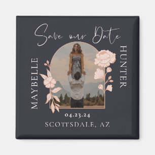 Íman Marinho de Arca de Fotografias Floral Rosa do Mode