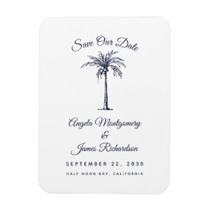 Íman Marinho moderno Blue Palm Beach Casamento Salve a 