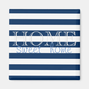 Íman Marinho Moderno Blue Stripes, Home Sweet Home